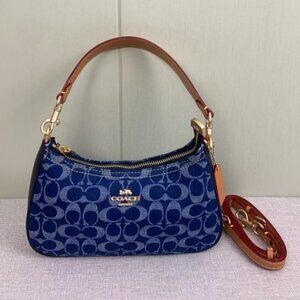 Coach Blue Signature Canvas Crossbody Bag